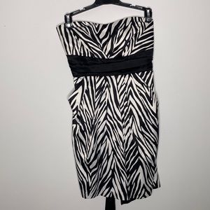 Zebra print cocktail dress